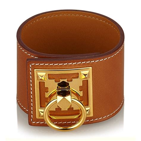 hermes bracelet leather mens|vintage Hermes leather bracelet.